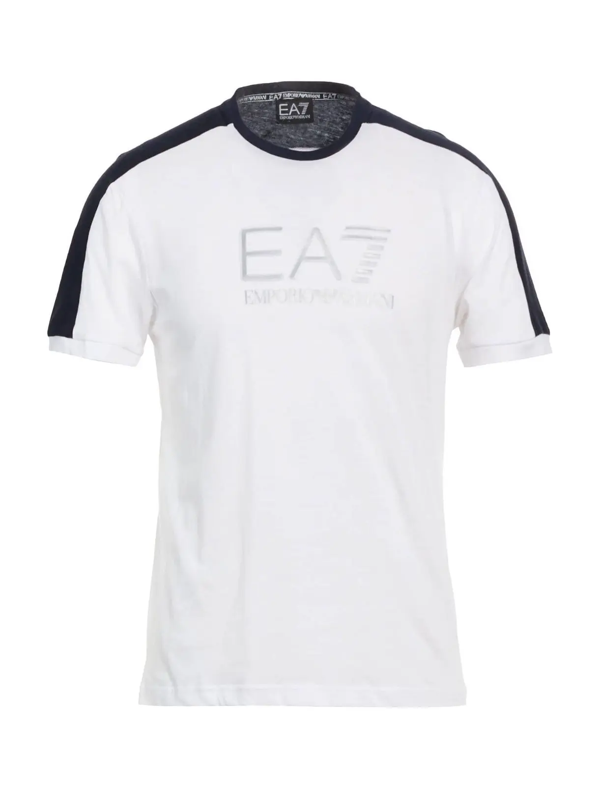 Polera Ea7 blanca mangas azules