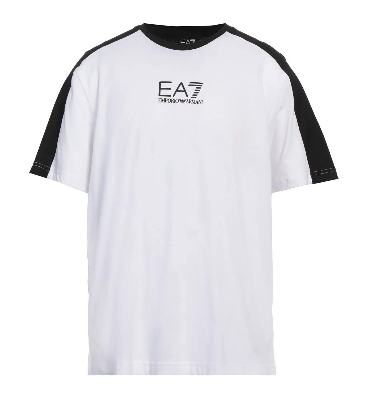 Polera blanca mangas negras
