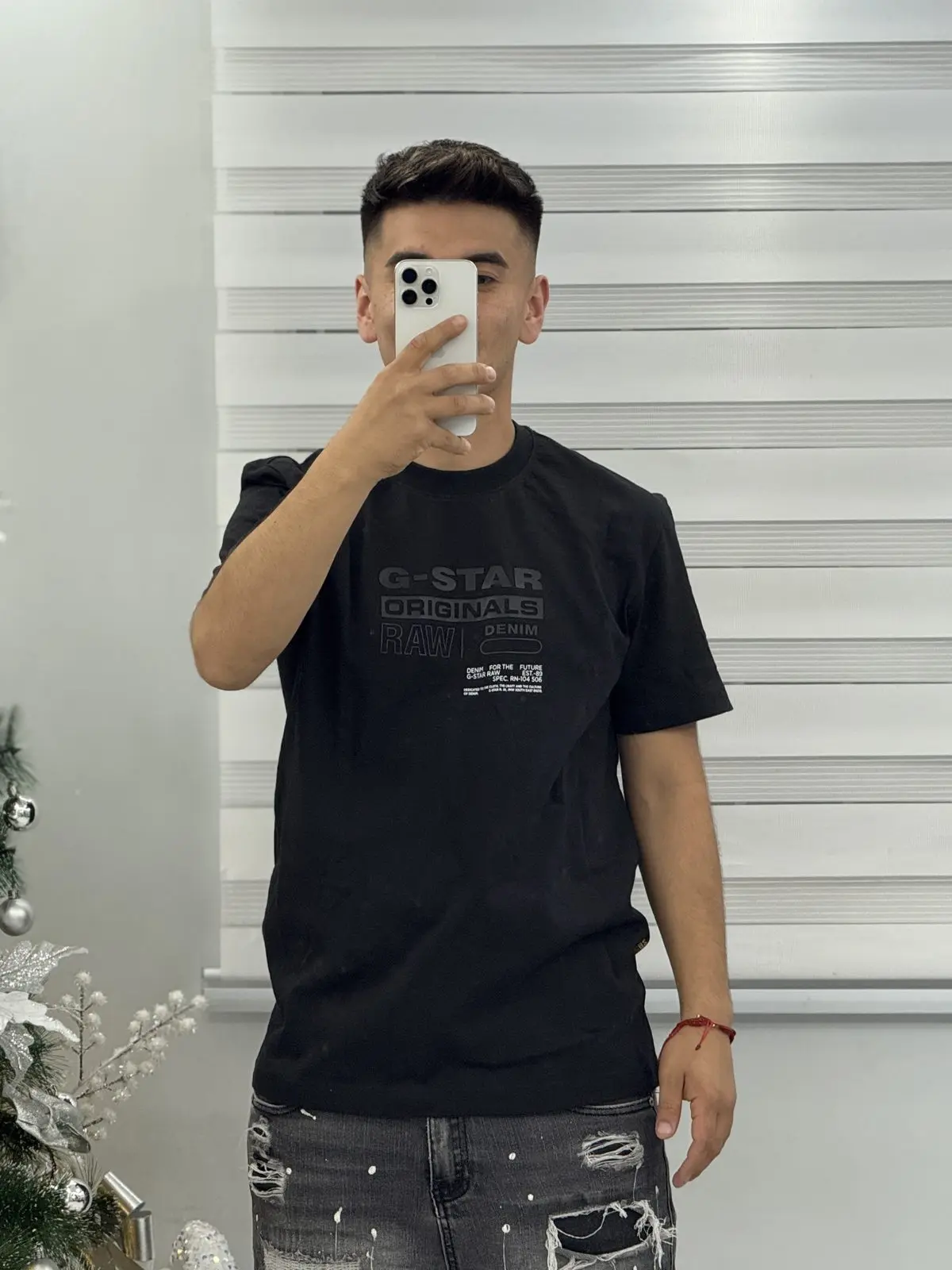 Polera G-Star RAW Negra Clásica