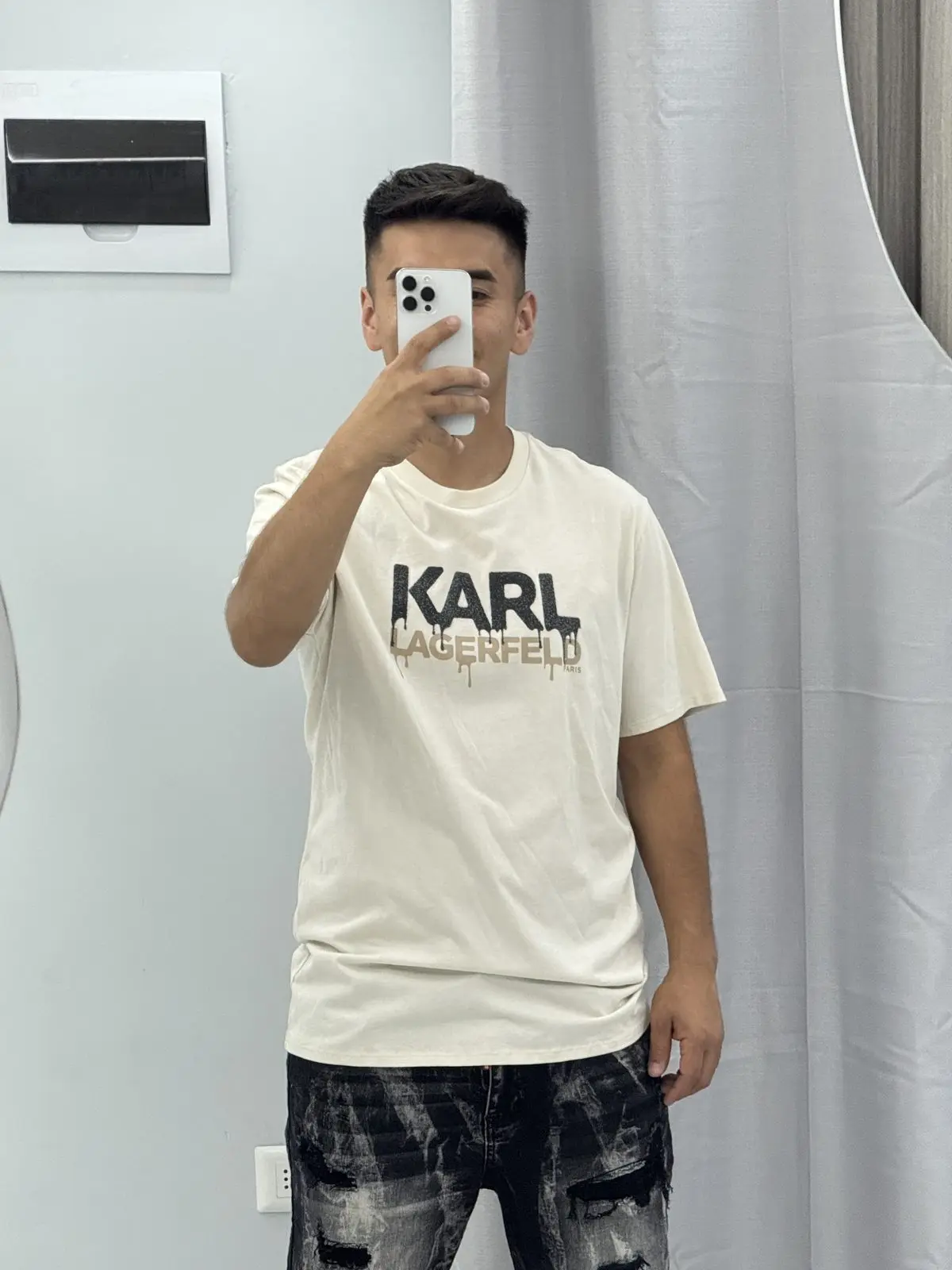 Polera Karl Lagerfeld Crema
