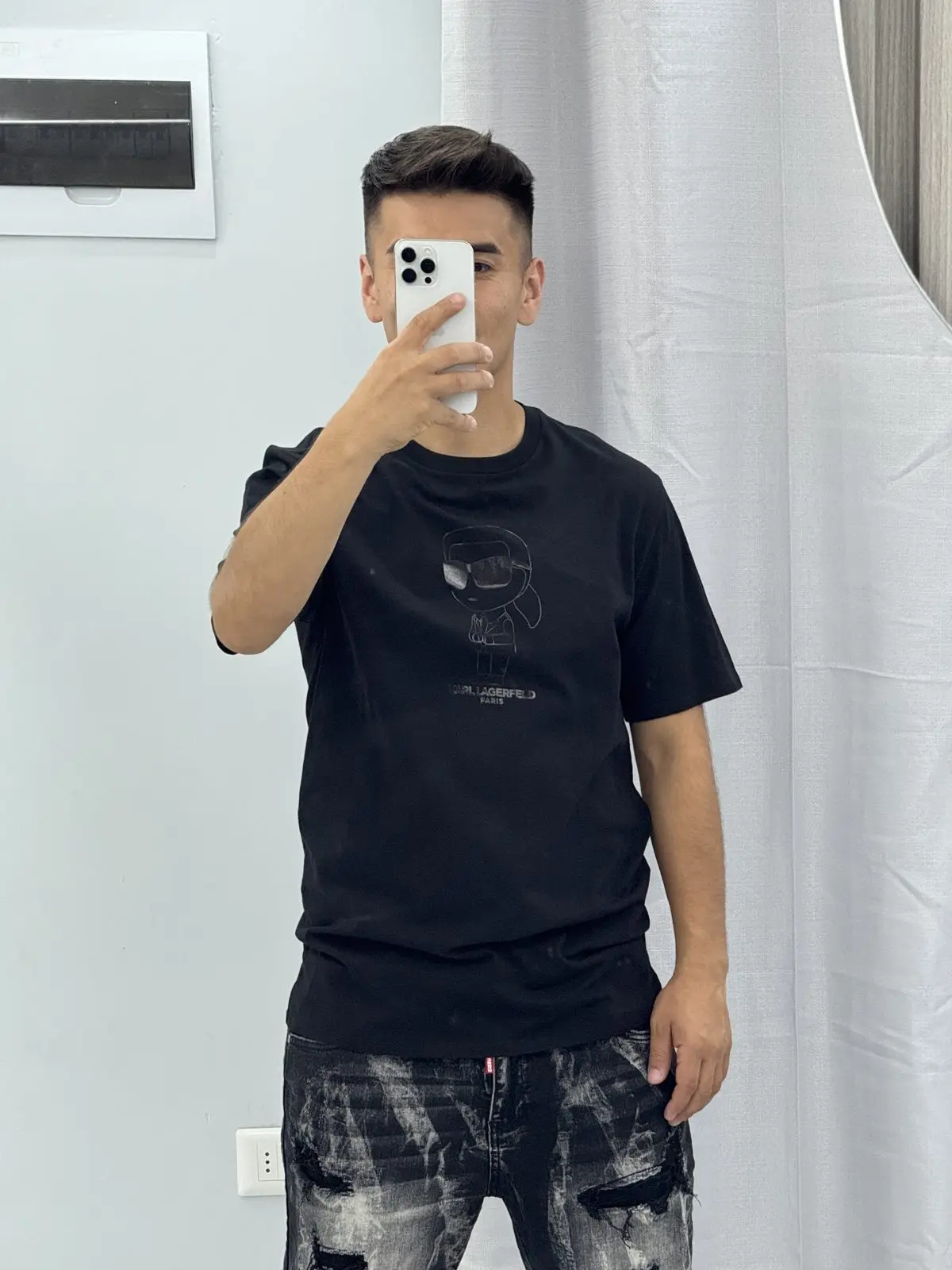 Polera Karl Lagerfeld Negra