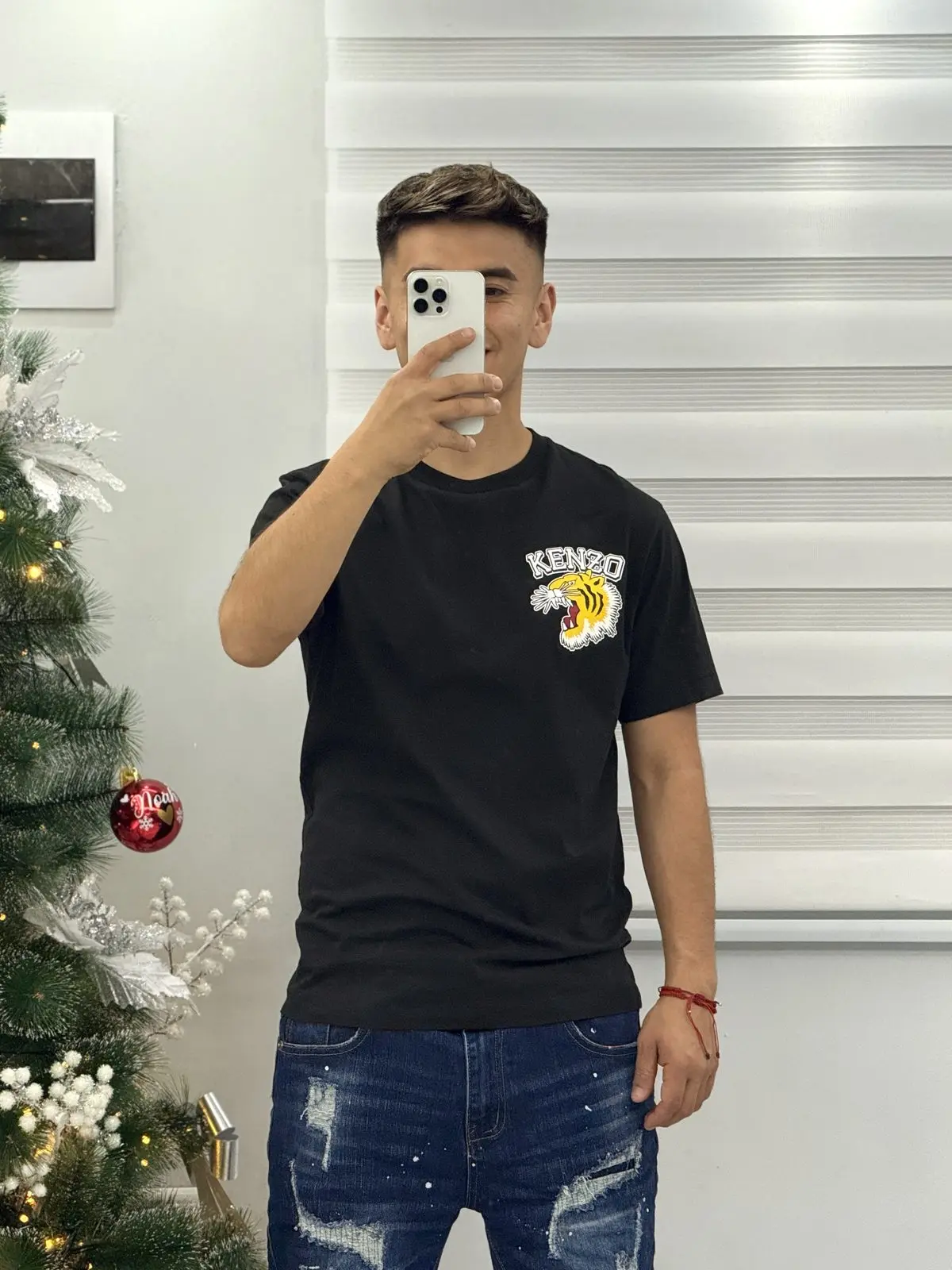 Polera Kenzo Negra Tigre Pequeño