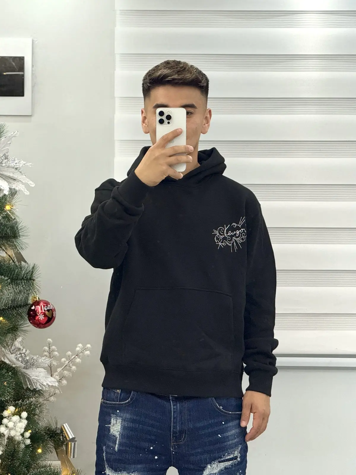 Polerón Kenzo Negro con Capucha