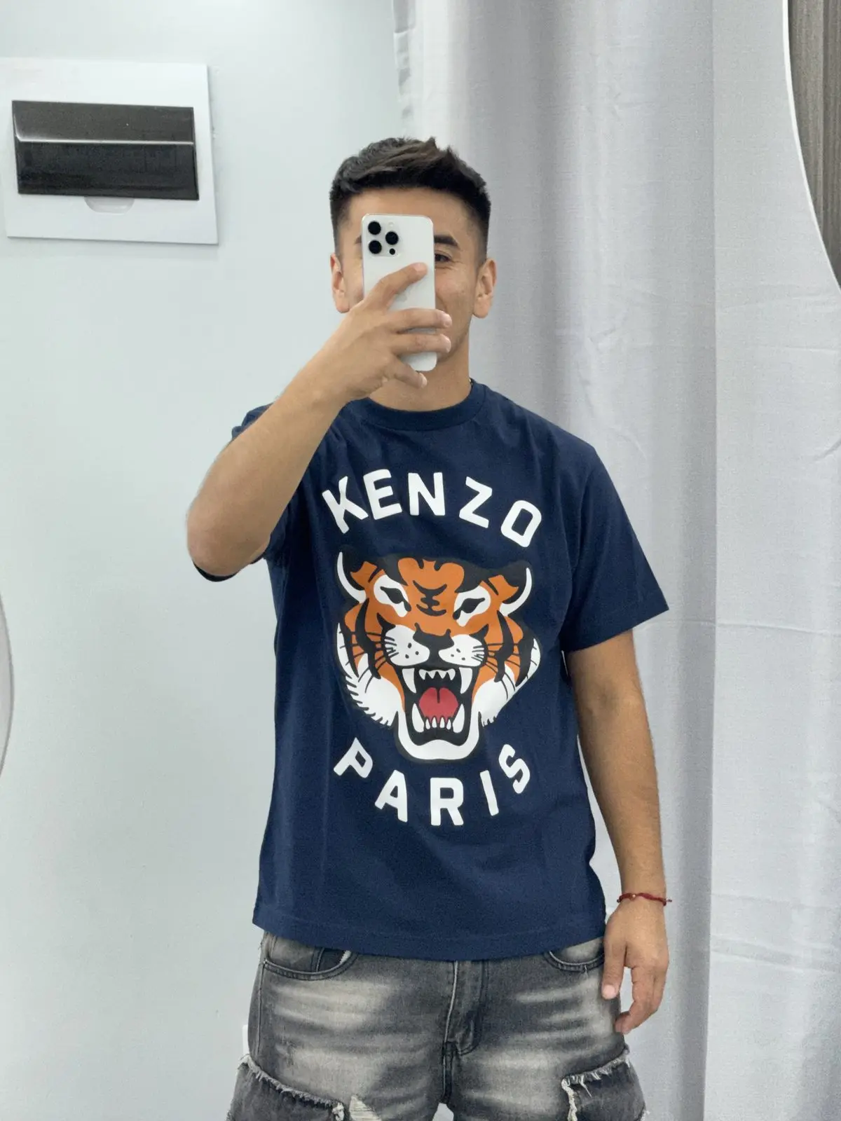 Polera Kenzo Azul con Tigre