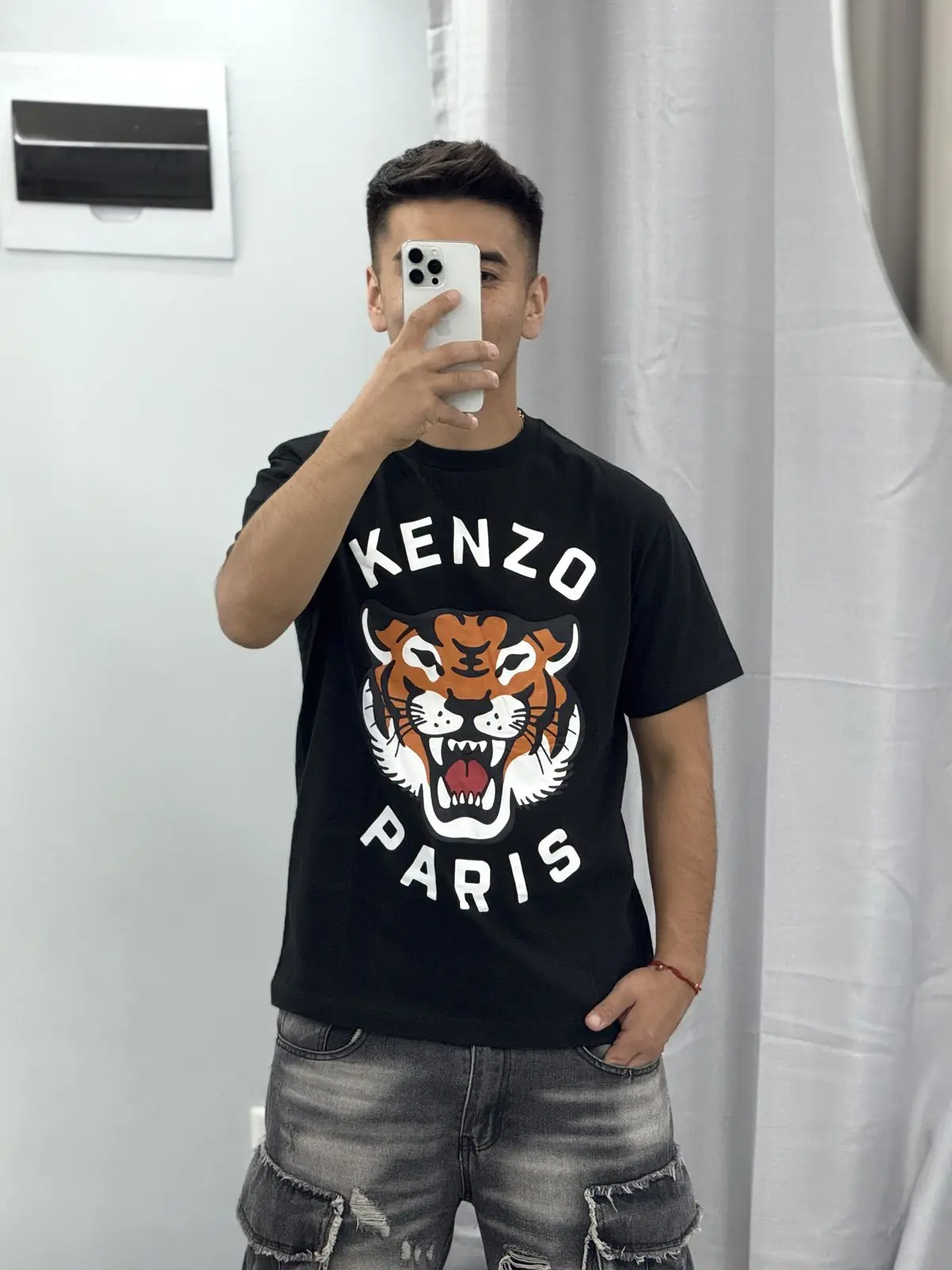 Polera Kenzo Negra con Tigre