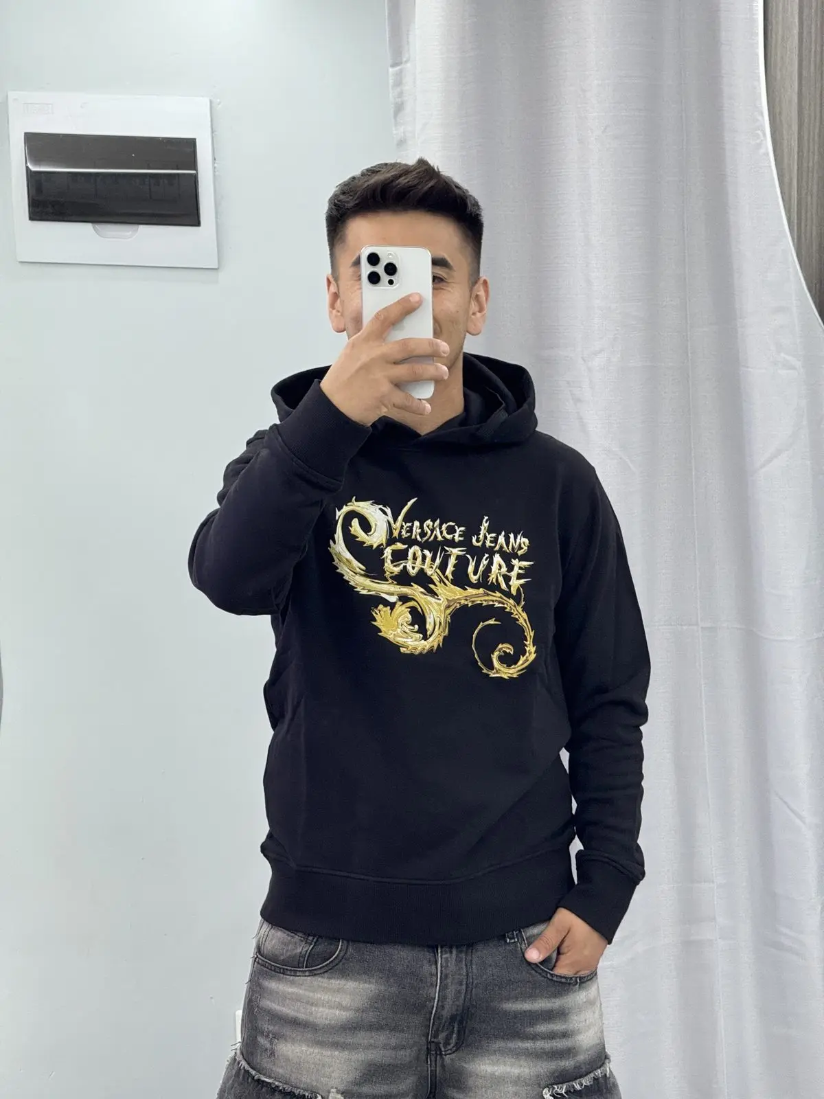 Polerón Versace Negro con Dragón