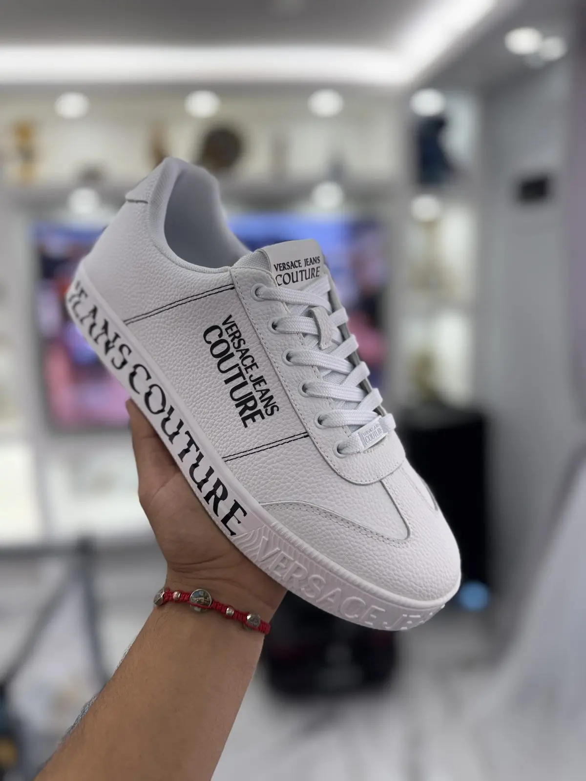 Zapatillas Versace Blancas Logo Frontal