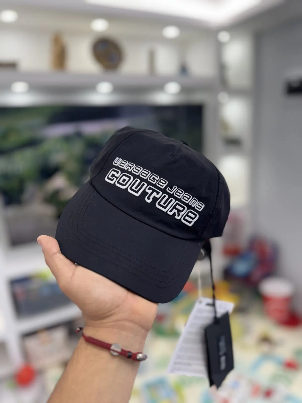 Gorro Versace Logo Blanco