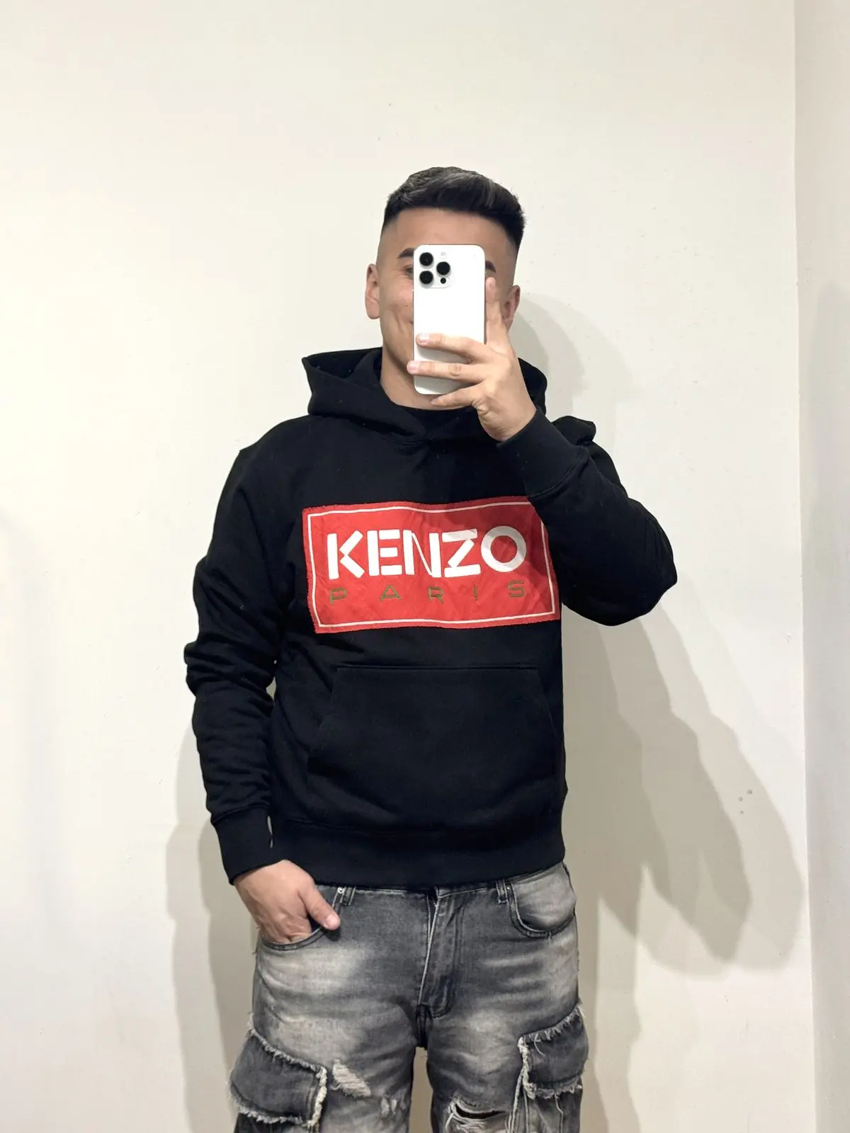 Polerón Kenzo Paris Logo Rojo