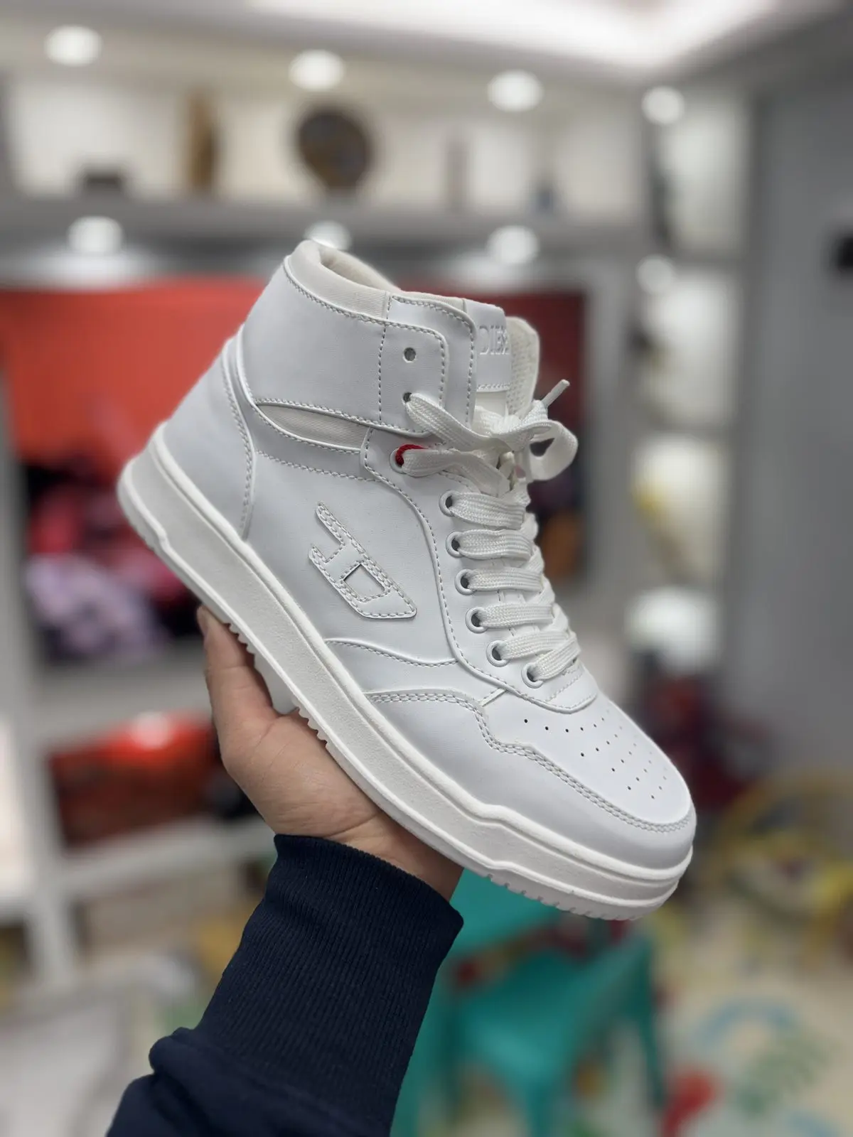 Zapatillas Diesel Blancas Caña Alta