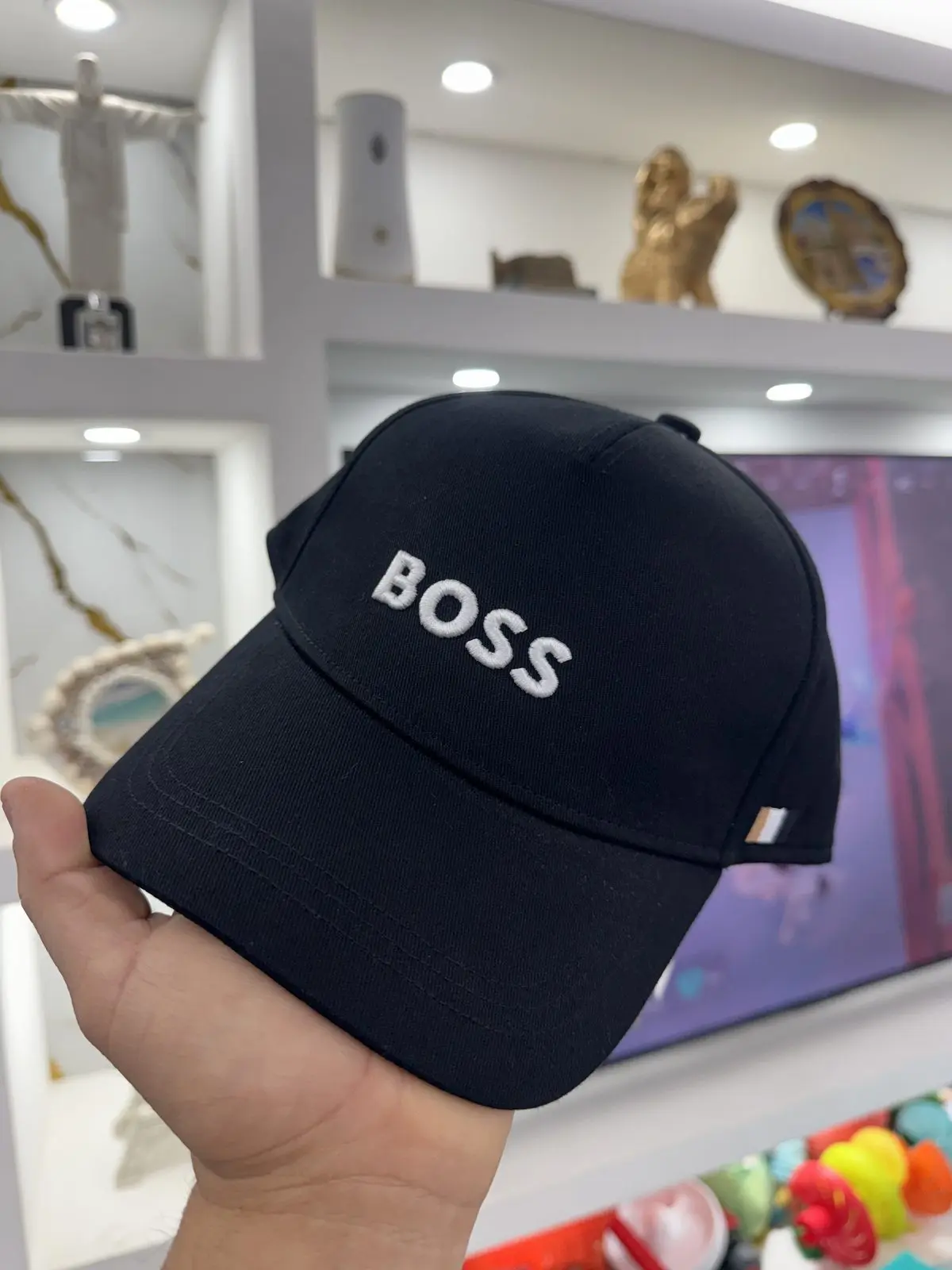 Gorro BOSS Negro Logo Blanco