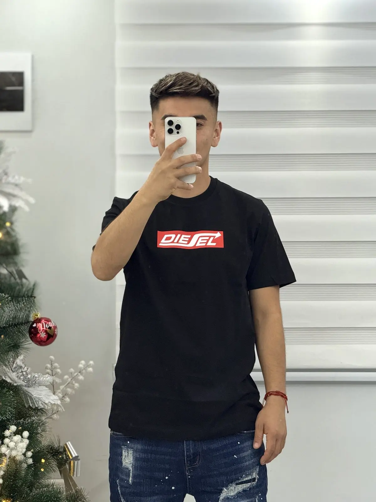 Polera Diesel Negra con Flecha
