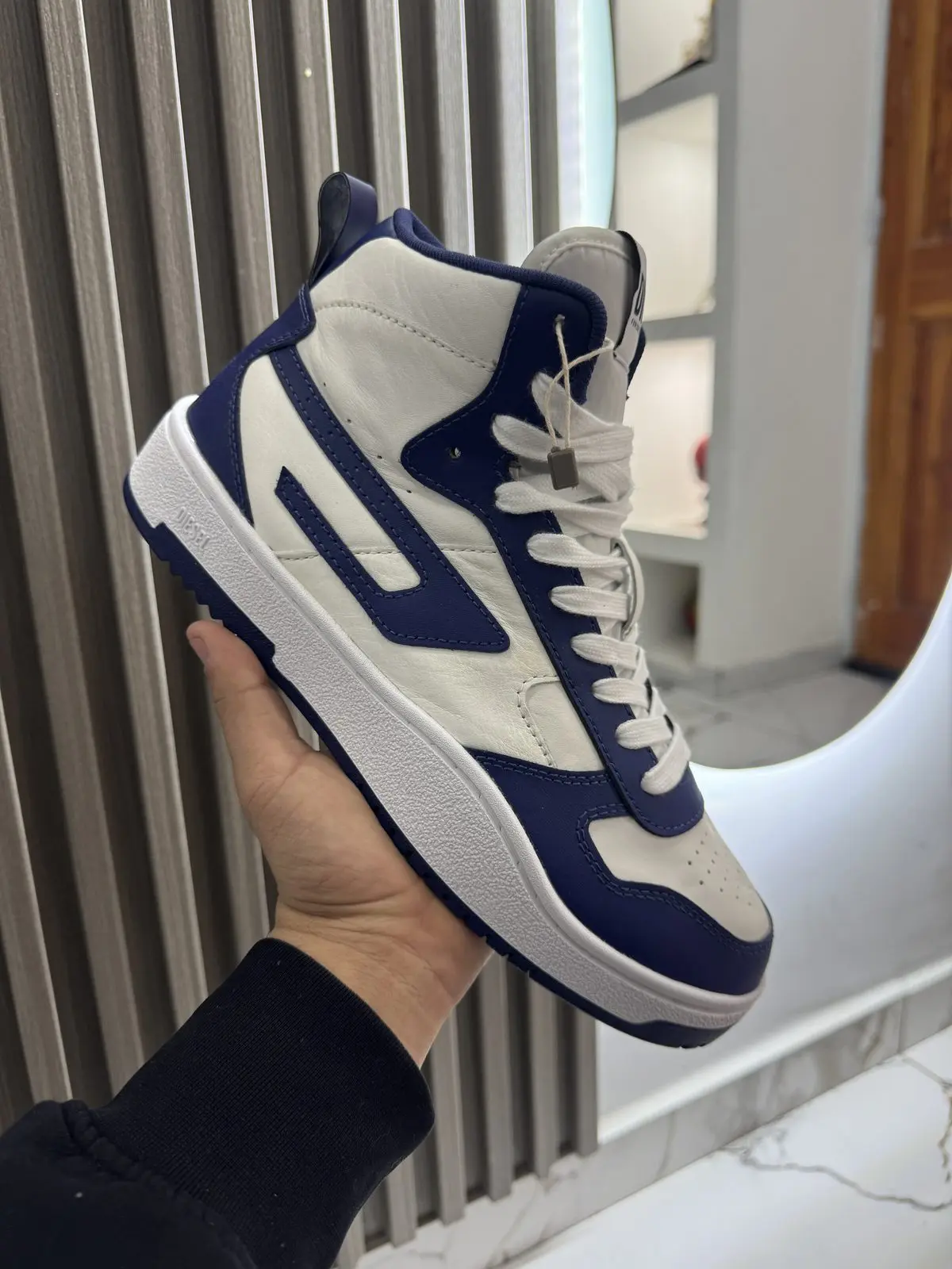 Zapatillas Diesel Azules Caña Alta