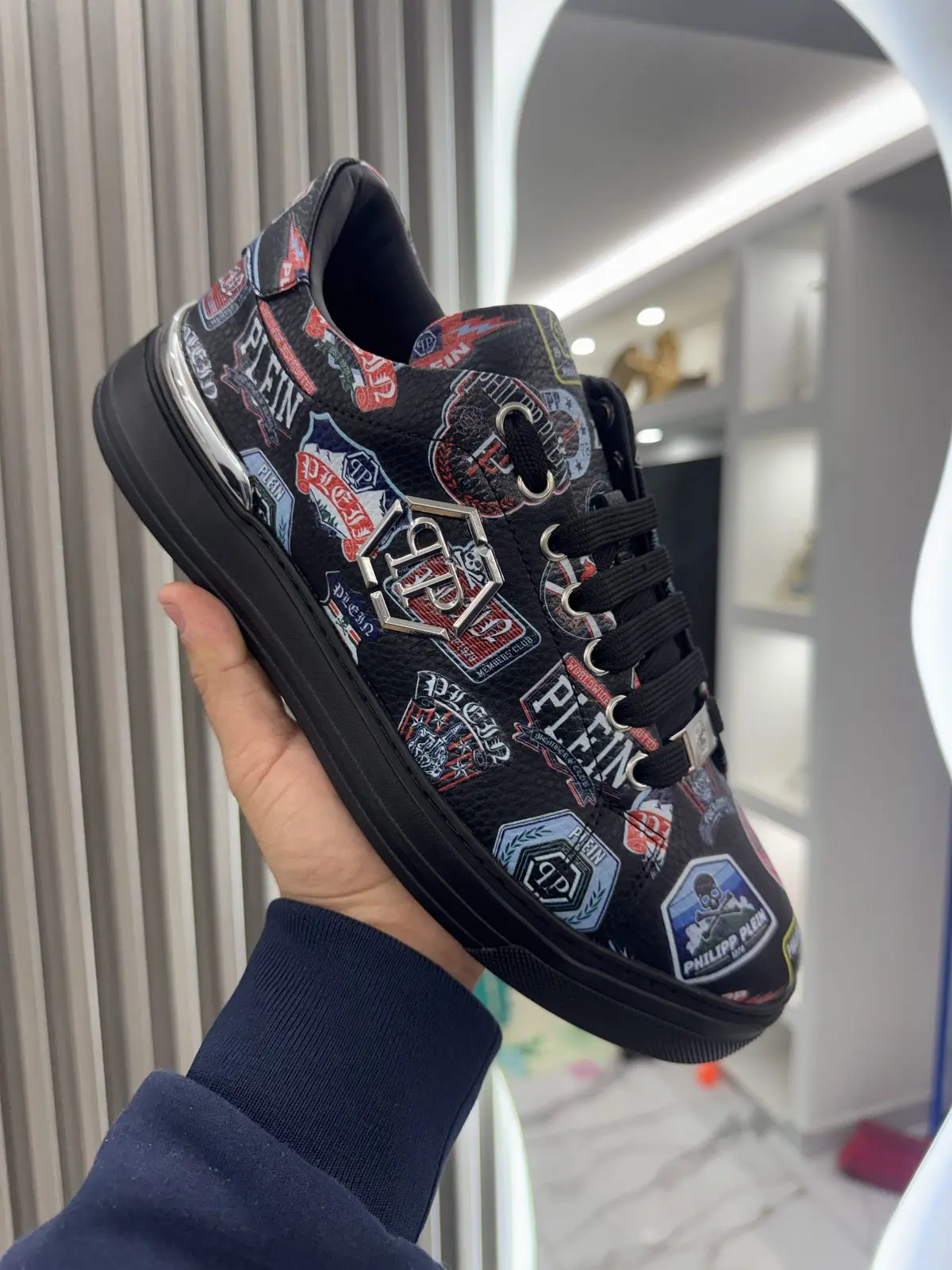 Zapatillas Philipp Plein Negras Logos
