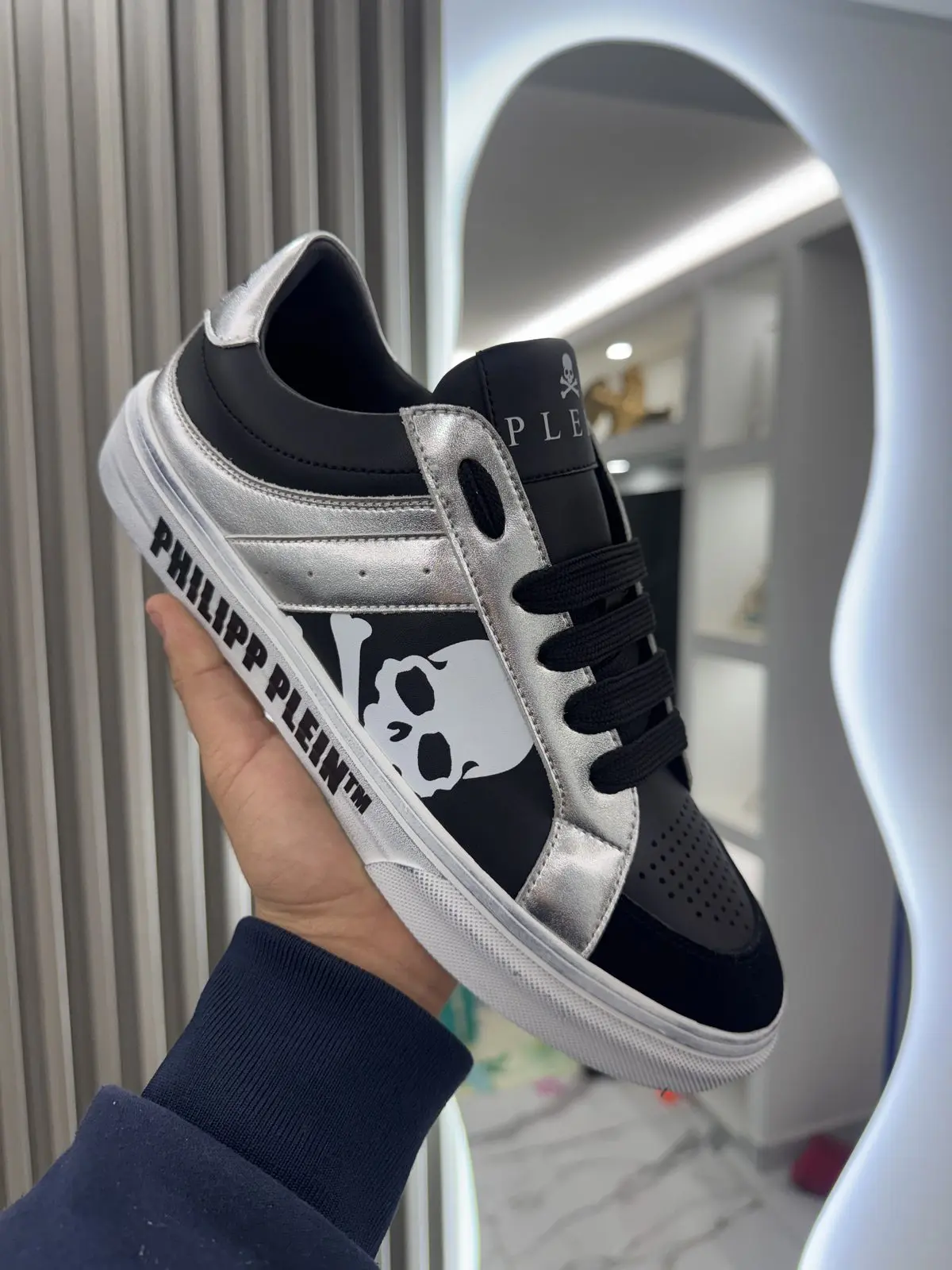 Zapatillas Philipp Plein Plateadas Calavera
