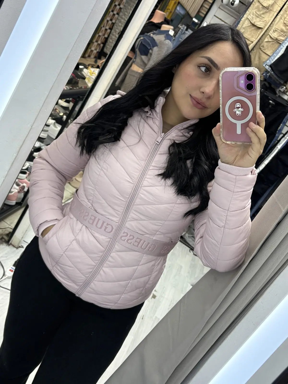 Chaqueta Guess cinturón Guess