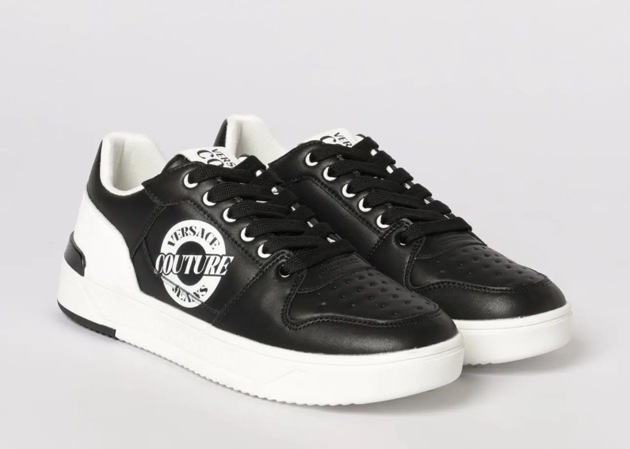 Zapatillas Versace Negras circulo blanco