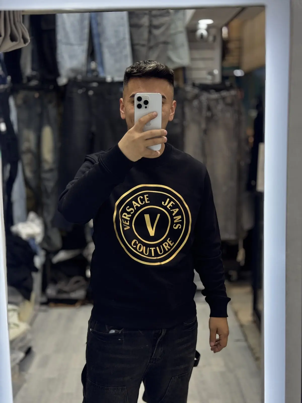 Poleron Versace Circulo dorado sin gorro