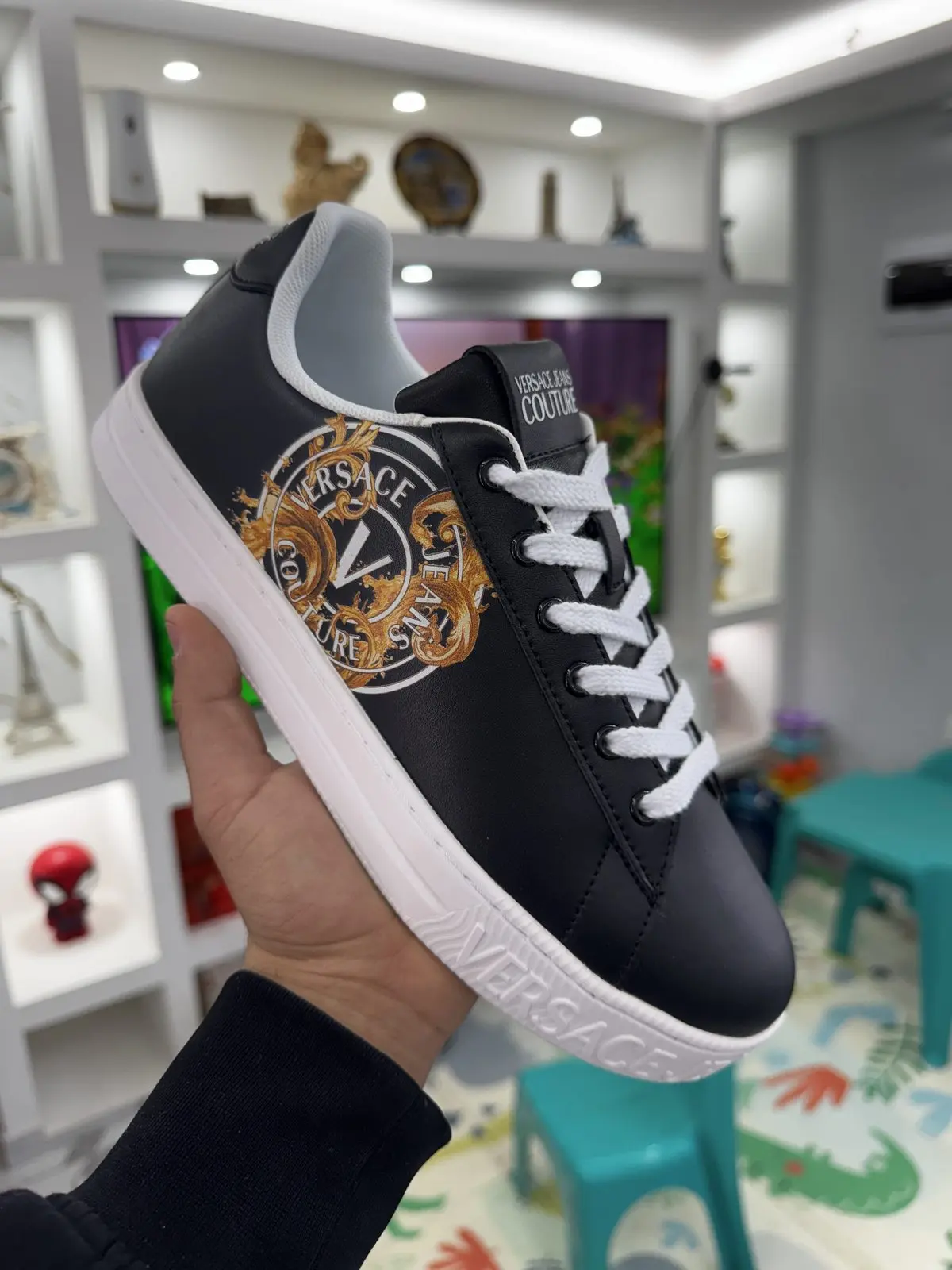Zapatillas Versace circulo Blanco Llamas