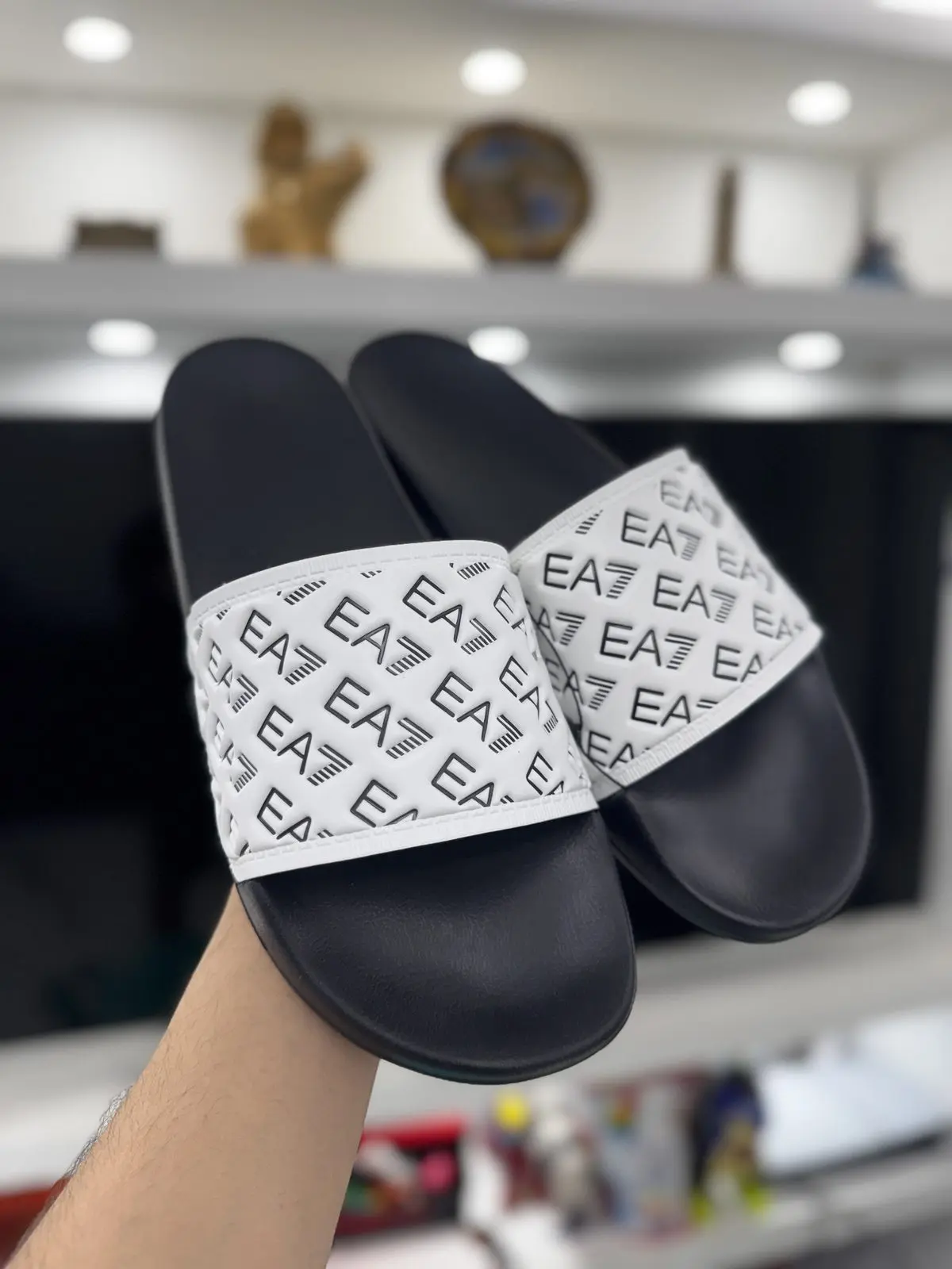 Sandalias Ea7 Blanco letras pequenas